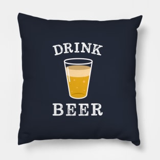 Minimal Vintage Beer Lover Pillow