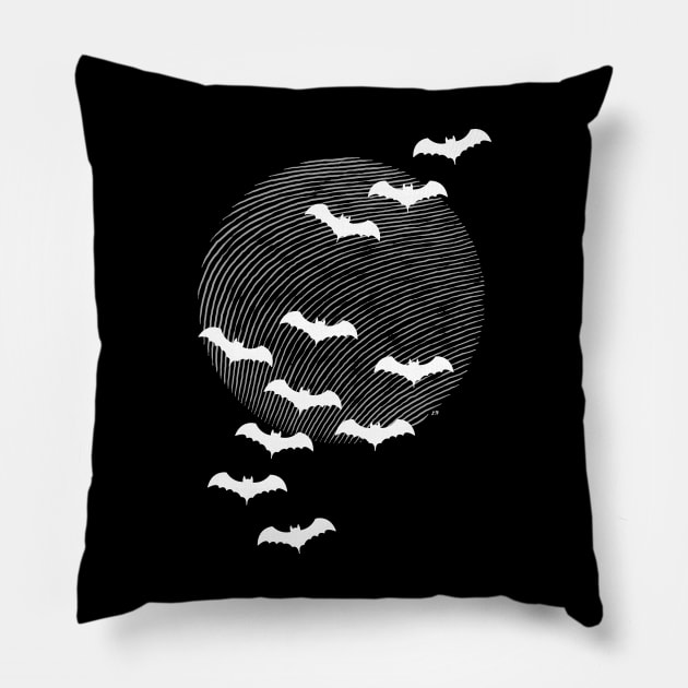 Flight of The Bats Pillow by LadyMorgan