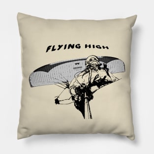 Paragliding flying high Pillow