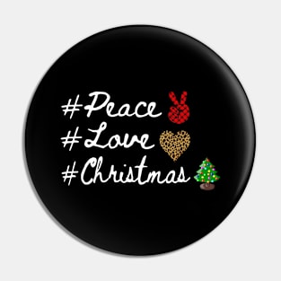 Love peace Christmas Pin