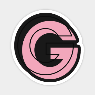 G Letter Initial Monogram Girly Pink Minimal Magnet