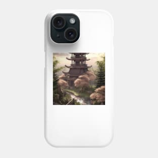 The Hidden Temple: An Ancient Japanese Shrine in the Heart of the Forest Phone Case