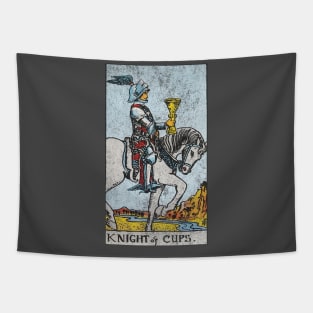 Knight of cups tarot card (distressed) Tapestry