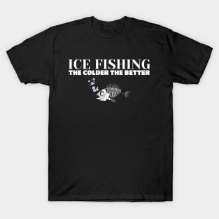 Funny Ice Fishing Flasher Fish Finder Graphic C'mon Eat It Long Sleeve  T-Shirt