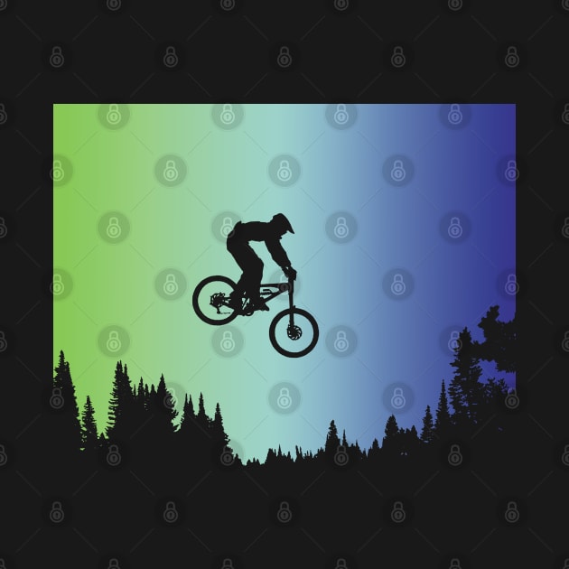 MTB Forest Silhouette /cycling by Wine4ndMilk