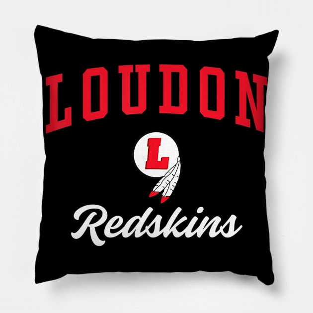 Loudon High School Redskins T Shirt C3 Pillow by jrgenbode