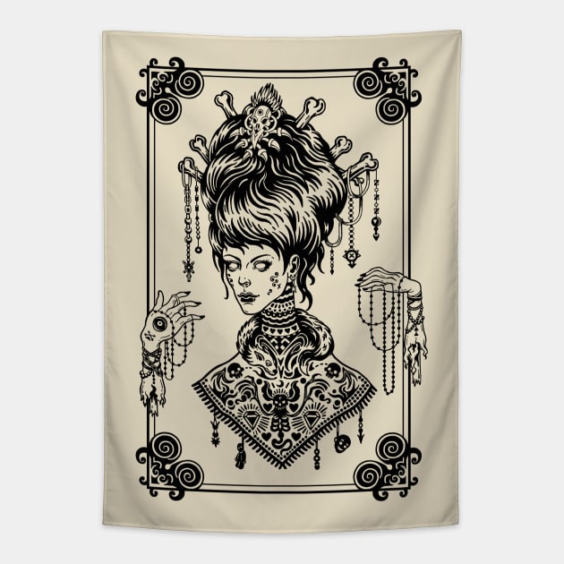 Tattoo girl Tapestry by EvgeniiZhdanov