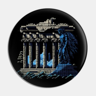 Acropolis Pixel Art Pin