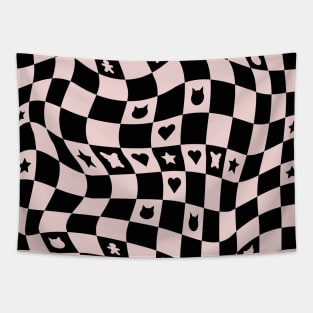 Warped Chess Game Board Tapestry