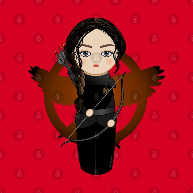 Kokeshi Katniss by Pendientera