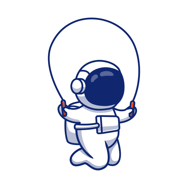 Astronaut Jumping Rope Cartoon by Catalyst Labs