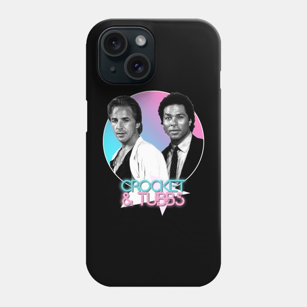 Crockett and Tubbs )( Retro Miami Vice 80s Tribute Phone Case by darklordpug