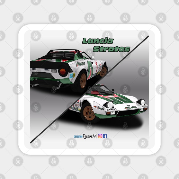 Lancia Stratos Group 4 Magnet by PjesusArt