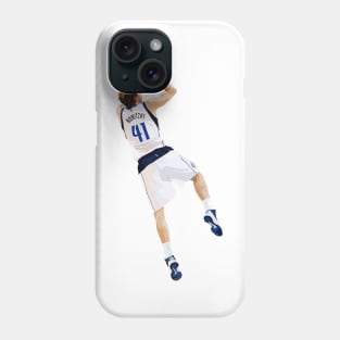 Dirk Nowitzki of the Dallas Mavericks Phone Case