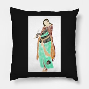 A Persian Woman with a Hat Pillow