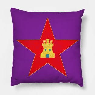 The Kingdom of Castile / Faded Vintage Look Design Pillow