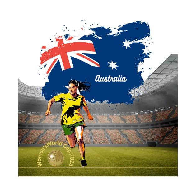 Australia T-Shirt, Unisex T-Shirt, Women’s World Cup, soccer t-shirts, football t-shirts, women’s football, Australia national football team by Clinsh Online 