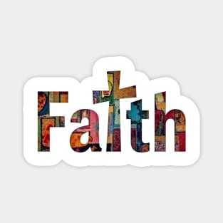 Faith in Full Color – Christian Cross Design Magnet