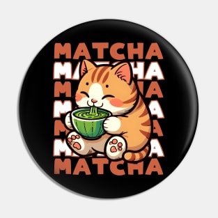 Matcha cat Pin