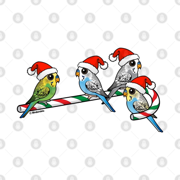 Christmas Budgies by birdorable