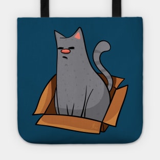 Russian Blue Cat in a Box Design Tote