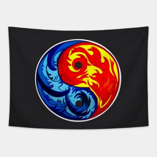 Fire and Ice Yin-Yang Tapestry