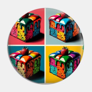 Fruitful Festivity: A Vibrant Pop Art Fruitcake Celebration Pin