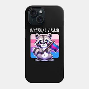 Bisexual Trash Funny Cartoon Raccoon LGBT Gay Pride Phone Case