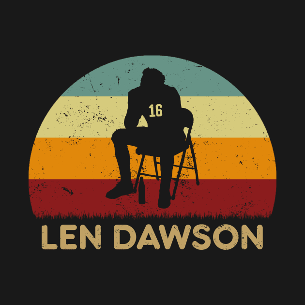 Retro Sunset - Len Dawson by GoodIdeaTees