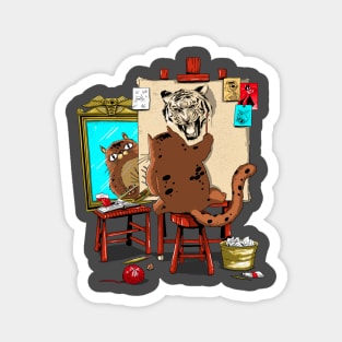 Triple Cat Self Portrait Magnet