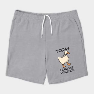 Today I Choose Violence Duck Meme Design - Light Shorts