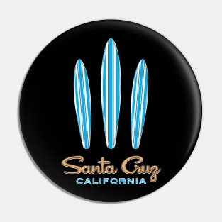 Santa Cruz Logo Three Surfboards Pin