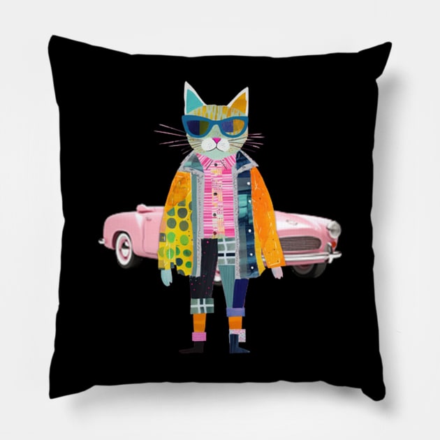 Modern Cat Car Pillow by GAGO5