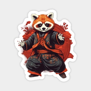 Kung Fu Master Red Panda Magnet