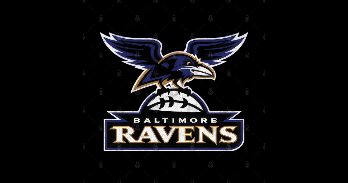 Baltimore Ravens – Bold Flying Raven Football Logo - Baltimore Ravens ...