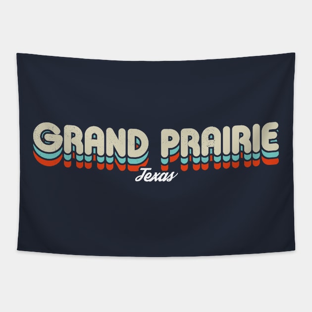 Retro Grand Prairie Texas Tapestry by rojakdesigns