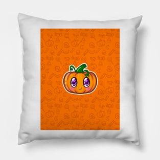 Cute little monster pumpkin pattern Pillow