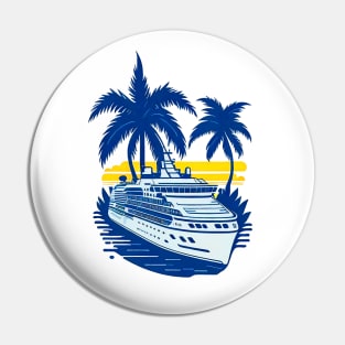 Cruise Ship Cruising Vacation Souvenir Pin