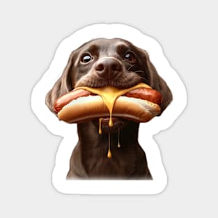 Dog and Hot dog 7103 Magnet