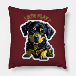 CUTE PUPPY LETS PLAY Pillow