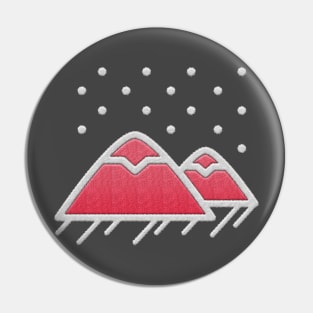 Cute Snowy Mountains Pin