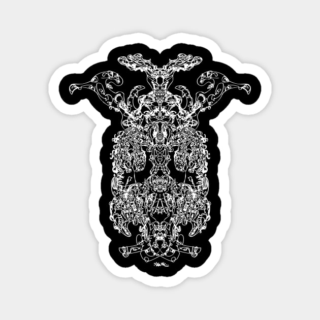 Rorschach psychedelic fantasy Magnet by MetaRagz