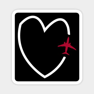 Flight attendant pilot love graphic Magnet