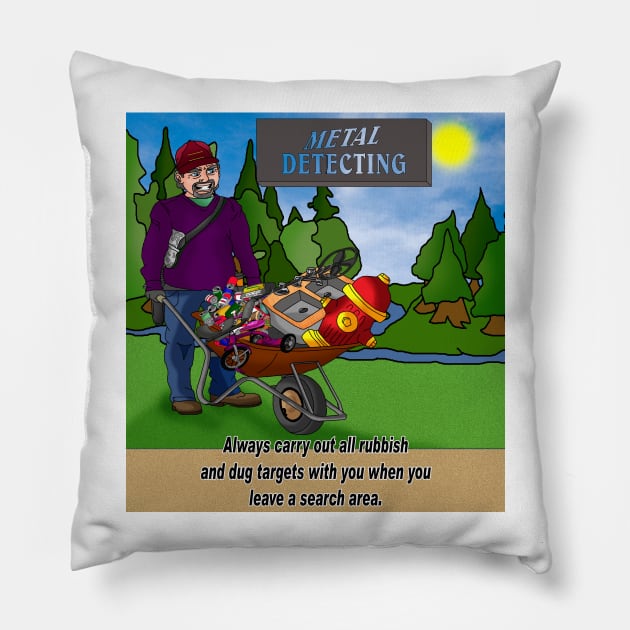 Metal Detecting Rules Pillow by lytebound