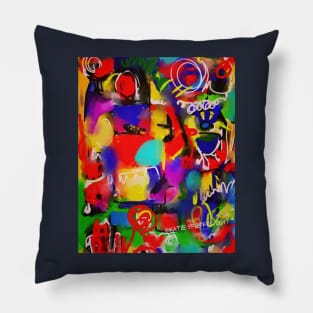 Venus Retrograde in Aries Abstract Pillow