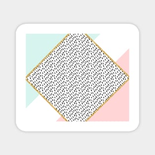 Mint and blush ethereal geometry Magnet