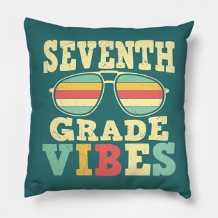 Back to School 7th Grade Vibes Pillow