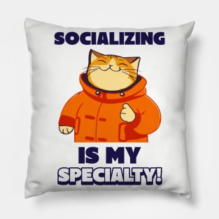 Extroverts socialize Pillow