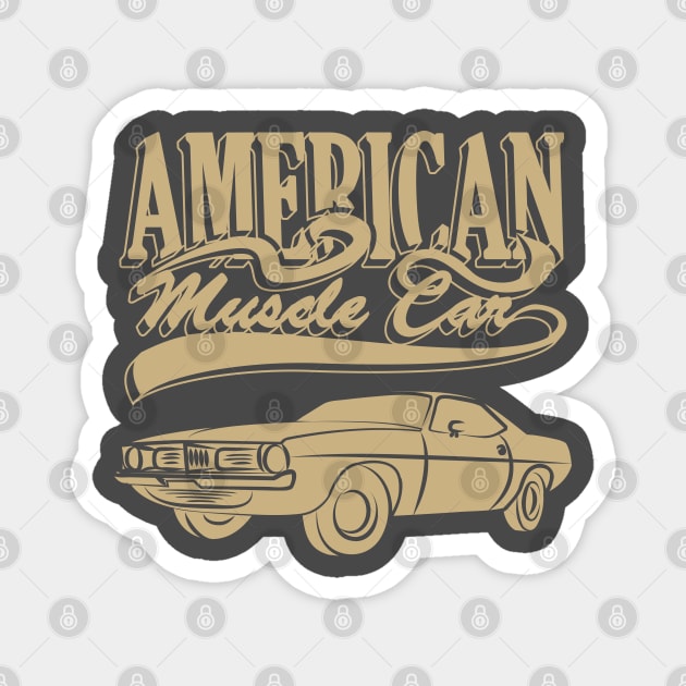 American muscle car Magnet by lakokakr