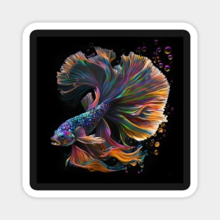 Rainbow Betta fish Magnet